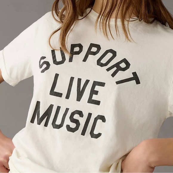 NWT Anthropologie Original Retro Brand Vintage Tee - Support Live Music - Picture 2 of 8